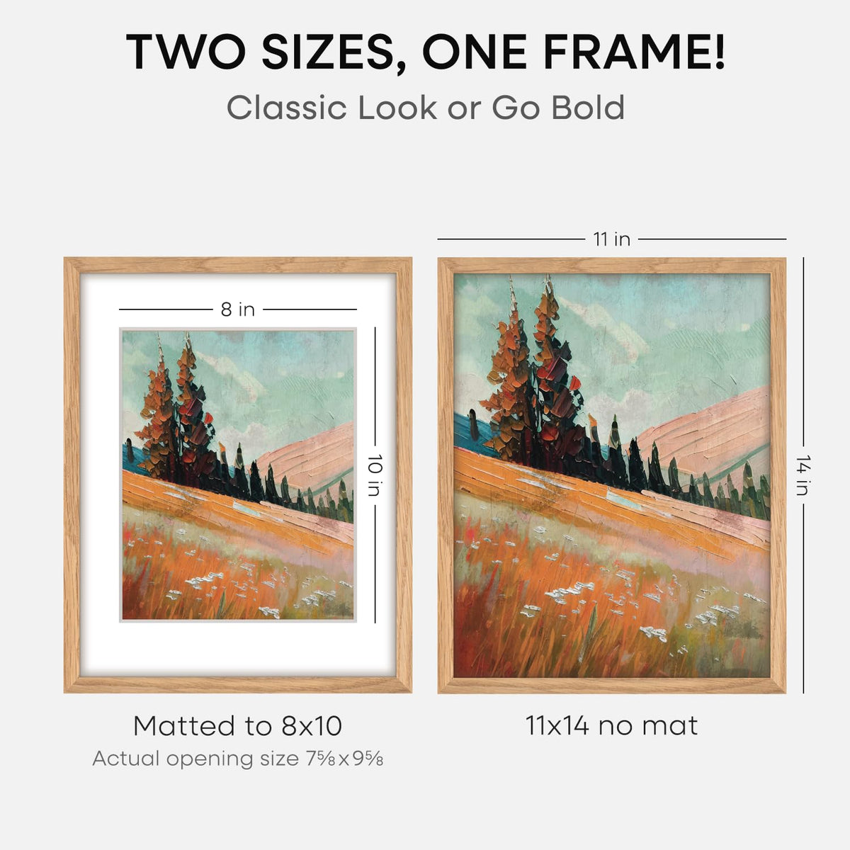 Homeforia frame with 8x10 mat adds negative space for composition.