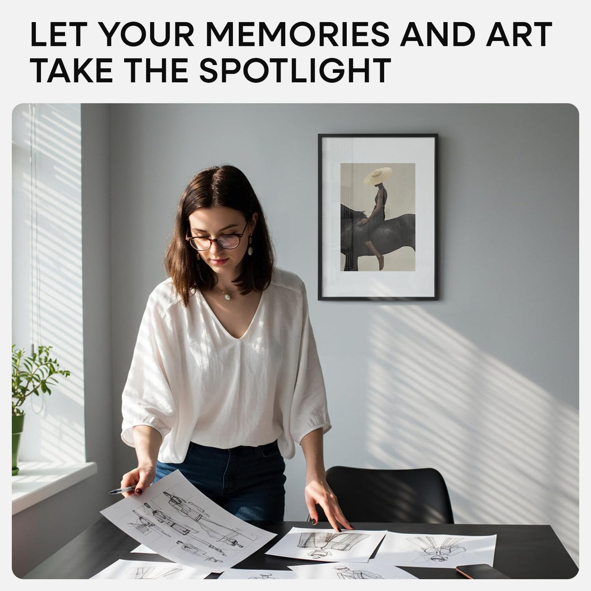 Homeforia tempered glass frame shows photos with true detail