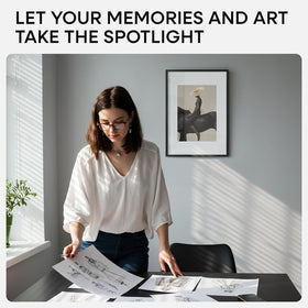 Homeforia tempered glass frame shows photos with true detail