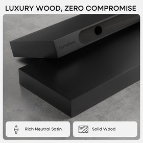 Homeforia heavy-duty bracket detail demonstrates secure wall mounting.