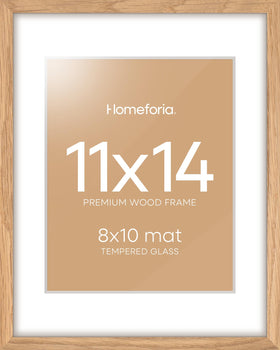 Homeforia oak frame front view highlighting natural grain and premium finish.