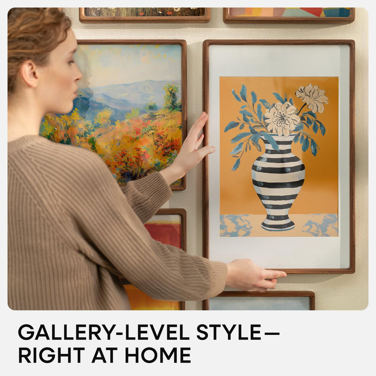 Homeforia portrait or landscape display adapts to your space.