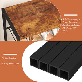 HOMEFORT easy-assembly diagram shows labeled parts and quick setup
