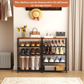 HOMEFORT each shelf holds 3 pairs promotes neat storage