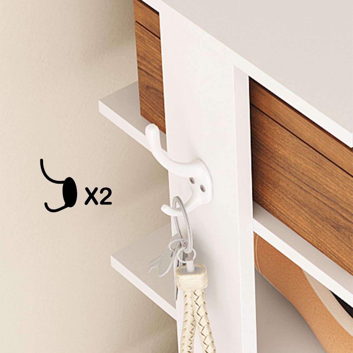 HOMEFORT easily assembled design with labeled parts shown on a clean surface