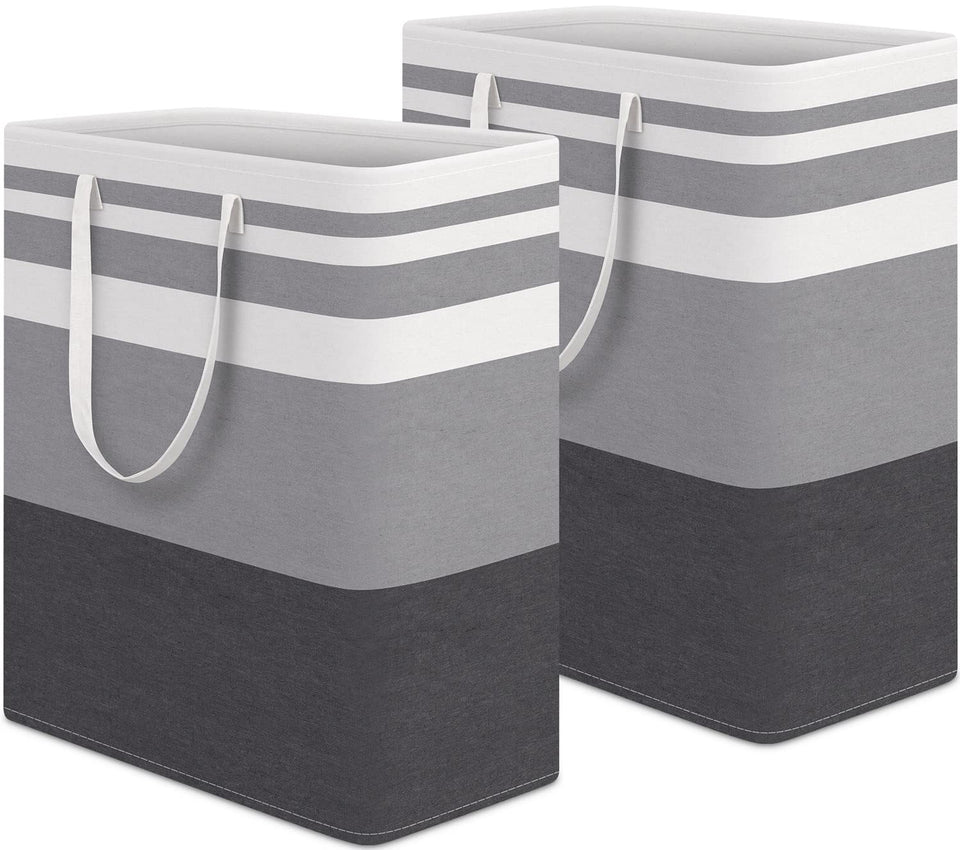 HomeHacks 100L laundry basket with large capacity for clothes and bulky items.