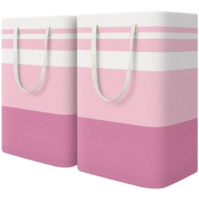 HomeHacks 2-pack laundry baskets with a sturdy freestanding frame.