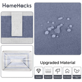 HomeHacks 2Pack large laundry basket collapsible design for compact storage.
