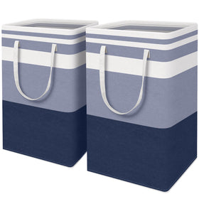HomeHacks 2Pack large laundry basket with freestanding frame for upright stability.