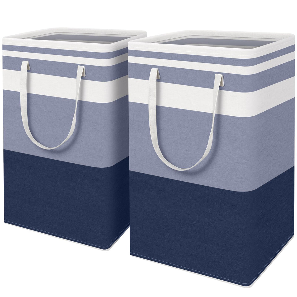 HomeHacks 2Pack large laundry basket with freestanding frame for upright stability.