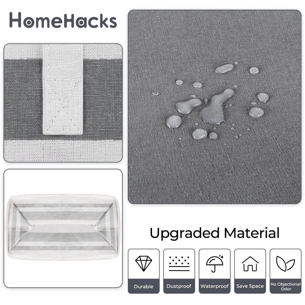 HomeHacks open collapsible basket demonstrates easy access and compact storage.