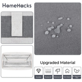HomeHacks open collapsible basket demonstrates easy access and compact storage.
