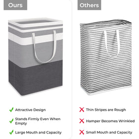 HomeHacks baskets feature double reinforced handles for easy carrying, even when full.