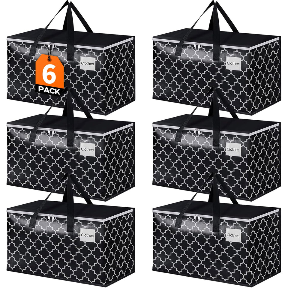 HomeHacks heavy-duty moving bag with front tag pocket for easy labeling and quick access.