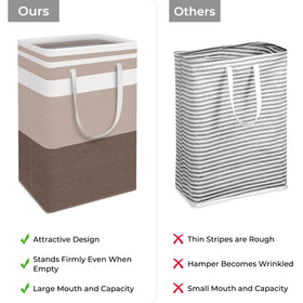 HomeHacks laundry basket with double reinforced handles for carrying