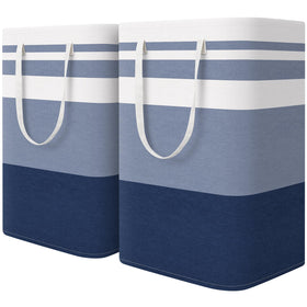 HomeHacks laundry basket with freestanding frame for upright stability.
