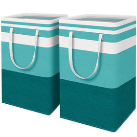 HomeHacks laundry basket with freestanding structure for upright stability.