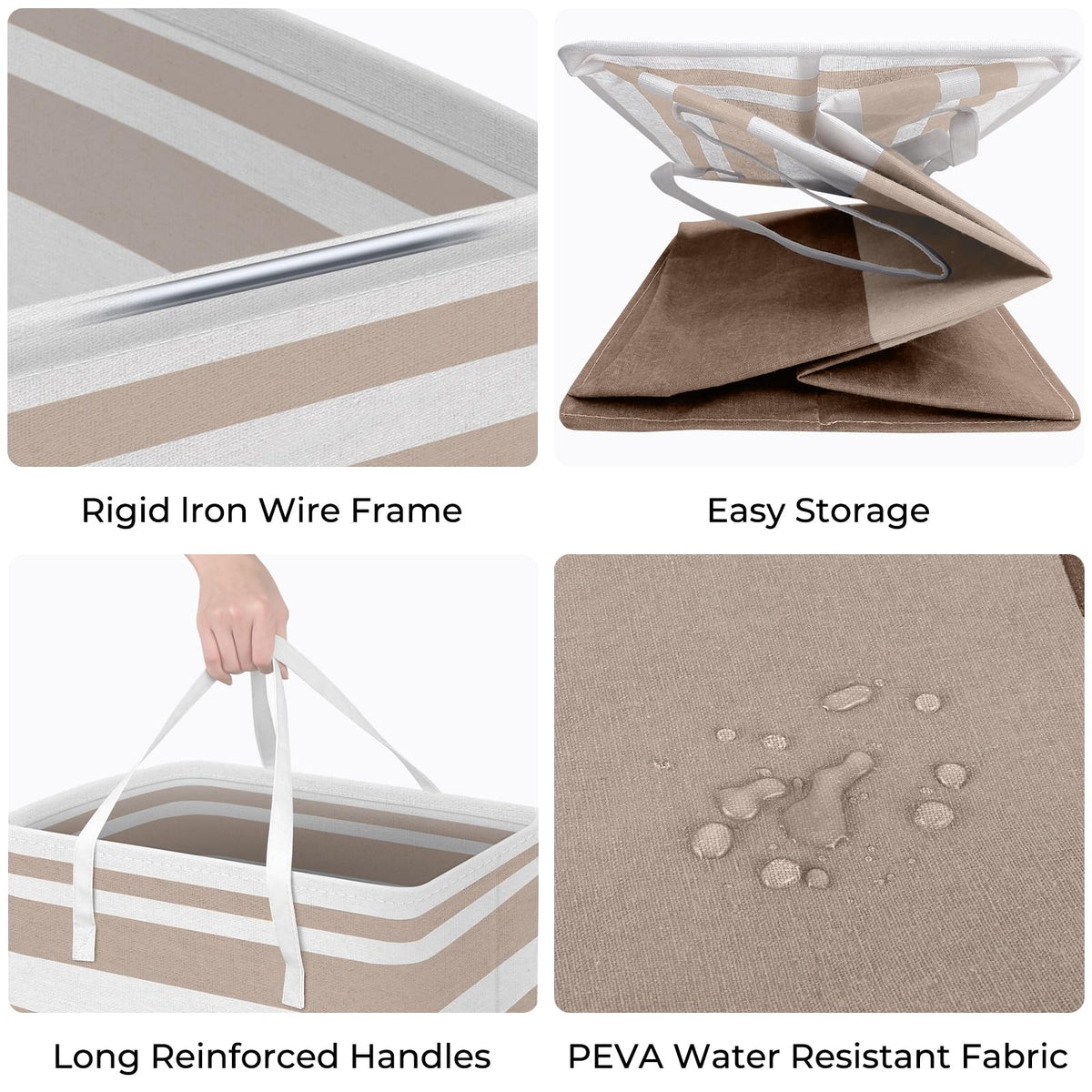 HomeHacks laundry basket stands upright for easy loading