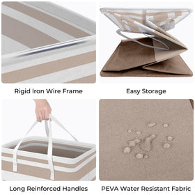 HomeHacks laundry basket stands upright for easy loading