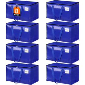 HomeHacks 93L blue moving bags 8-pack for organized moving and storage