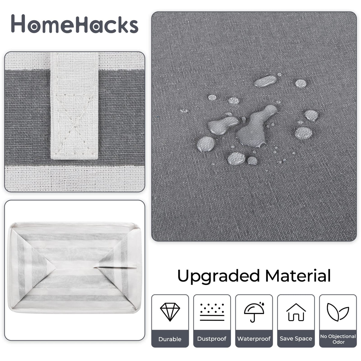 HomeHacks interior PEVA waterproof coating keeps clothes dry and cleanable