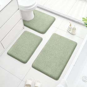 HOMEIDEAS absorbent memory-foam bath mat 17x24 quickly wicks moisture