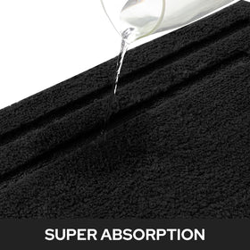 HOMEIDEAS absorbent microfiber mat quickly soaks up moisture after showers.
