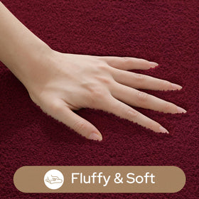 HOMEIDEAS non-slip PVC backing keeps mats in place on smooth bathroom floors.