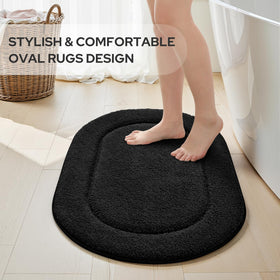 HOMEIDEAS bathroom rug set 16x24 front view fits small spaces, adds warmth