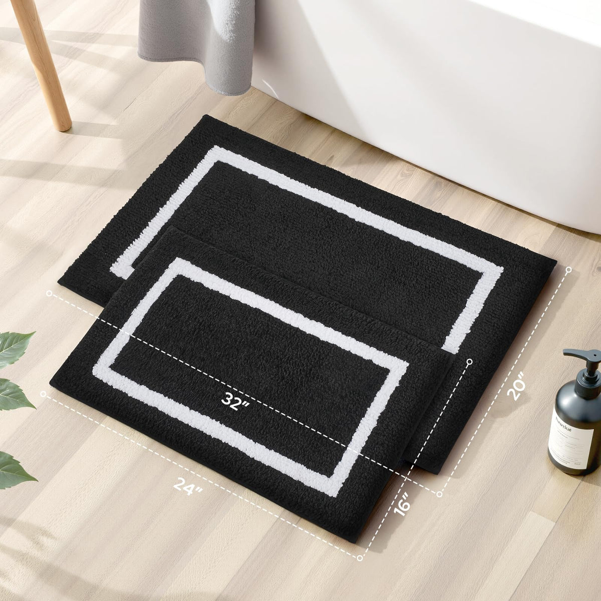 HOMEIDEAS water-absorbent microfiber shows quick-dry performance on rug