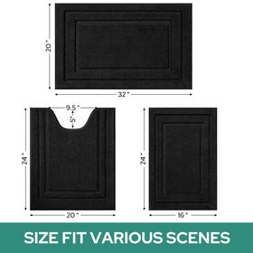 HOMEIDEAS 20x32 floor mat covers larger bathroom areas
