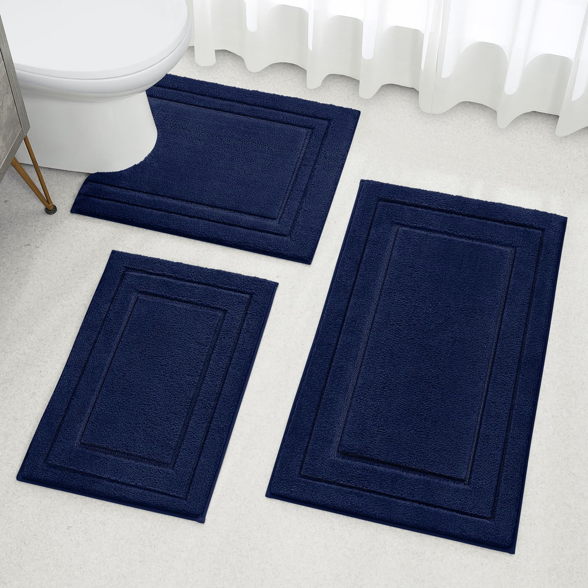 HOMEIDEAS navy blue color complements any decor while adding warmth.