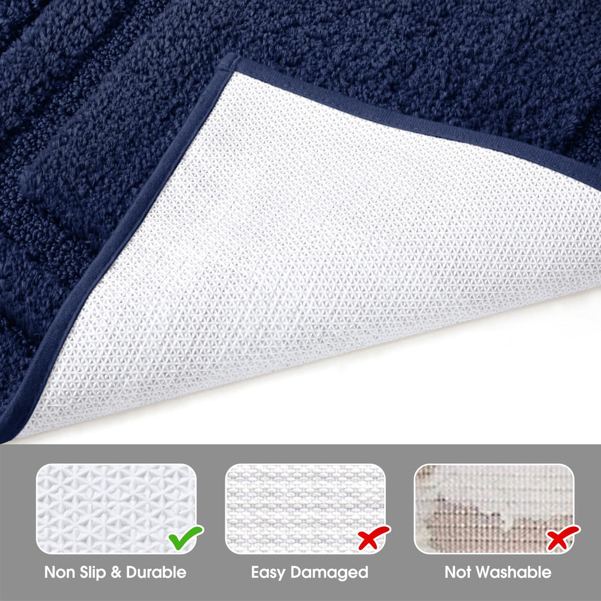 HOMEIDEAS absorbent microfiber dries quickly to help keep floors dry.