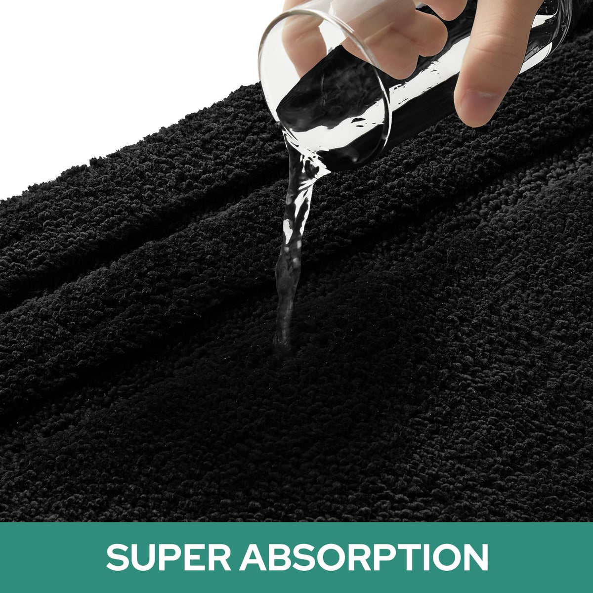 HOMEIDEAS non-slip backing keeps mats in place on tile floors