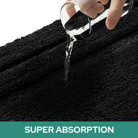 HOMEIDEAS non-slip backing keeps mats in place on tile floors