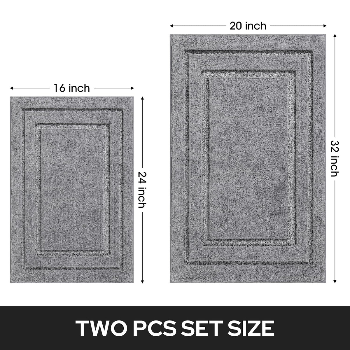Soft yet durable microfiber feels plush underfoot after a shower
