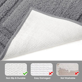 HOMEIDEAS machine washable mats are easy to clean and fade resistant