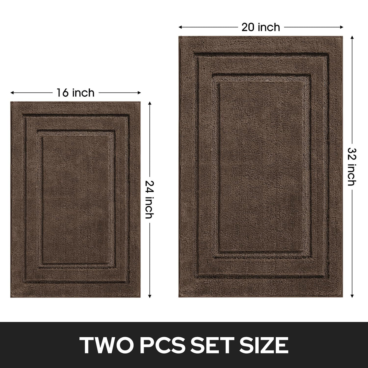 HOMEIDEAS multi-room rug set suits bathroom, bedroom, and entryways with style.