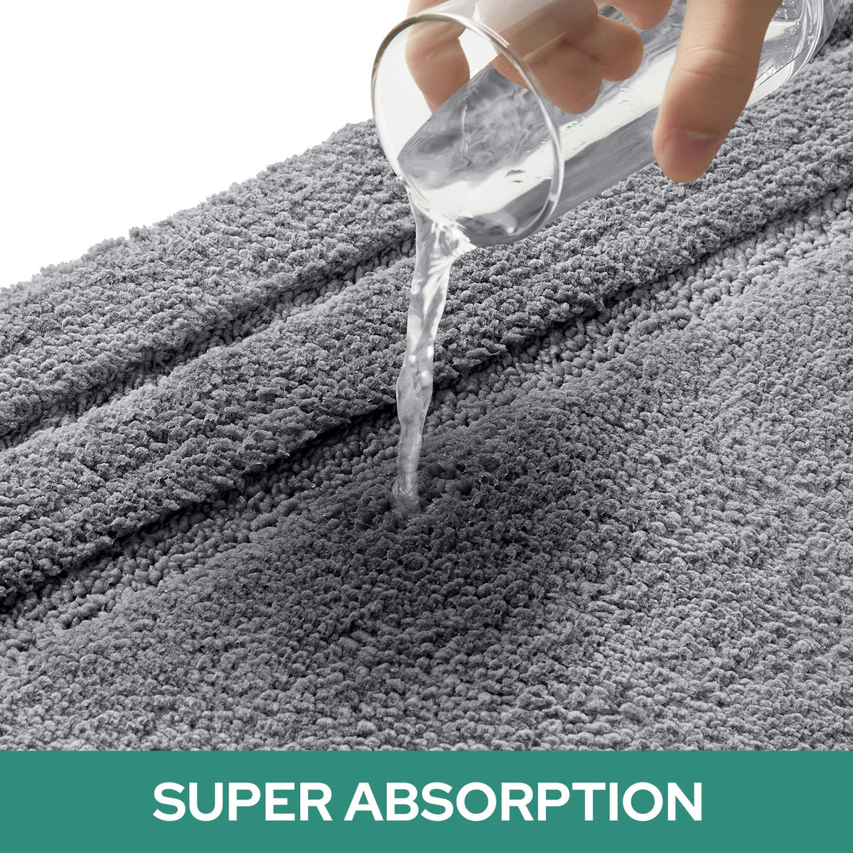 HOMEIDEAS non-slip backing keeps mats in place on slippery floors