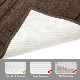HOMEIDEAS rug with non-slip TPR backing ensuring stable placement on tile floors