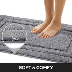 HOMEIDEAS non slip back keeps mats in place on dry smooth floors