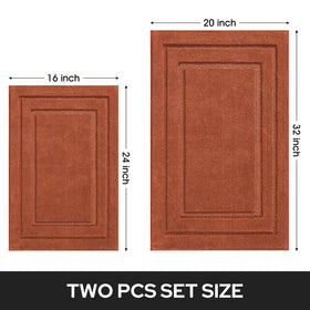 Two-piece Homeideas set includes 20x32 and 16x24 mats for versatile placement