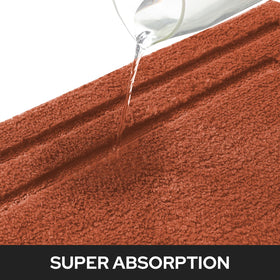 Homeideas microfiber rug absorbs water quickly for tidy bathroom floors