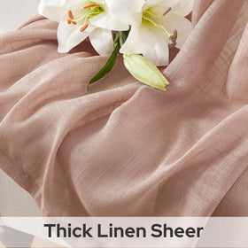 HOMEIDEAS faux linen curtains provide semi-sheer privacy while preserving daylight in living spaces