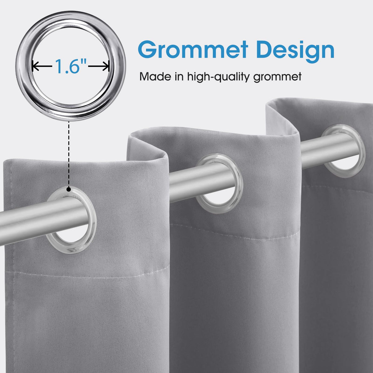 HOMEIDEAS easy-care curtains machine washable for convenient cleaning and long-lasting quality