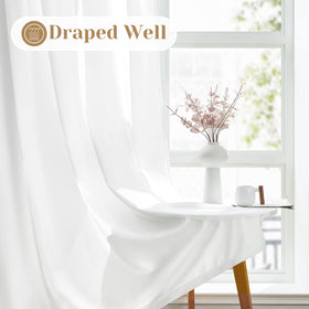 HOMEIDEAS easy-care curtains are machine washable in cold water.
