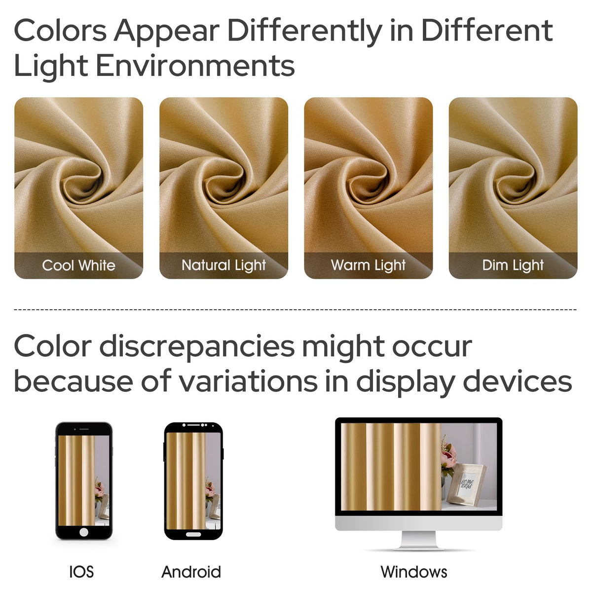 HOMEIDEAS machine-washable silk-like fabric offers easy care