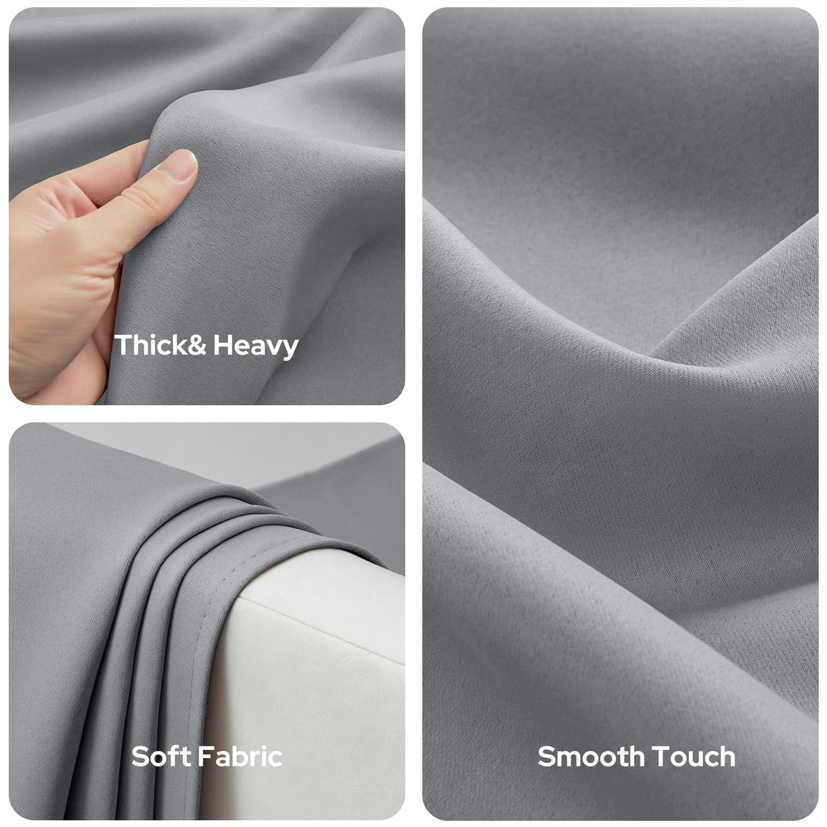 HOMEIDEAS elegant dropping-style curtains close-up highlighting texture and privacy appeal