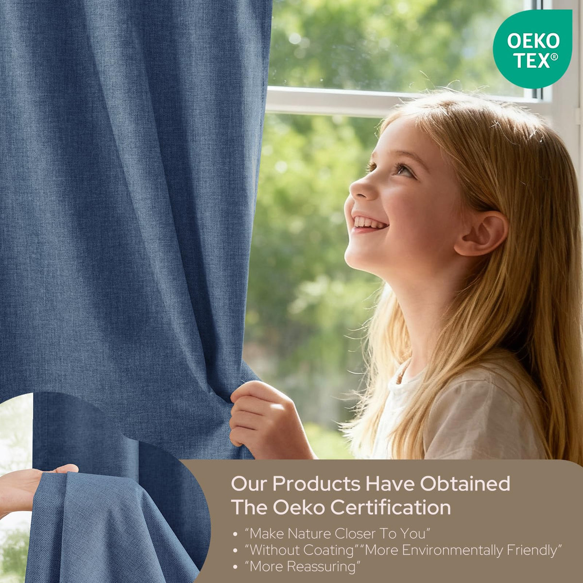 HOMEIDEAS energy-saving drapery helps regulate room temperature and comfort.
