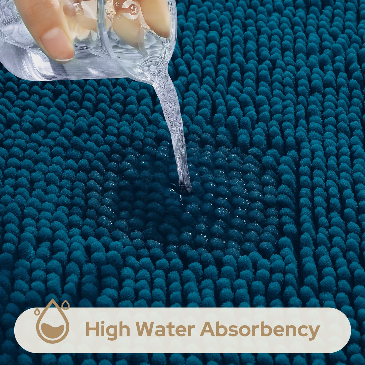 HOMEIDEAS high-absorbency fabric traps moisture for quick drying.